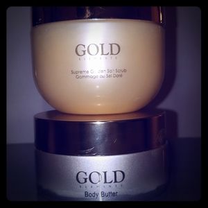 Gold Elements salt scrub and body butter
